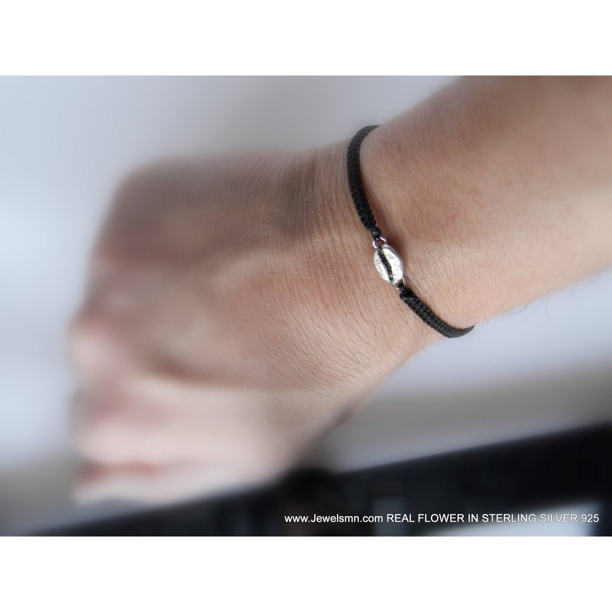 Silver Coffee Bracelet, Sterling Silver Jewelry, Coffee Bean Bracelet, Gift for Her, Birthday Gift for Women, Handmade Jewelry