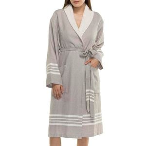 Hamam-Bademantel für Sie und Ihn Taupe