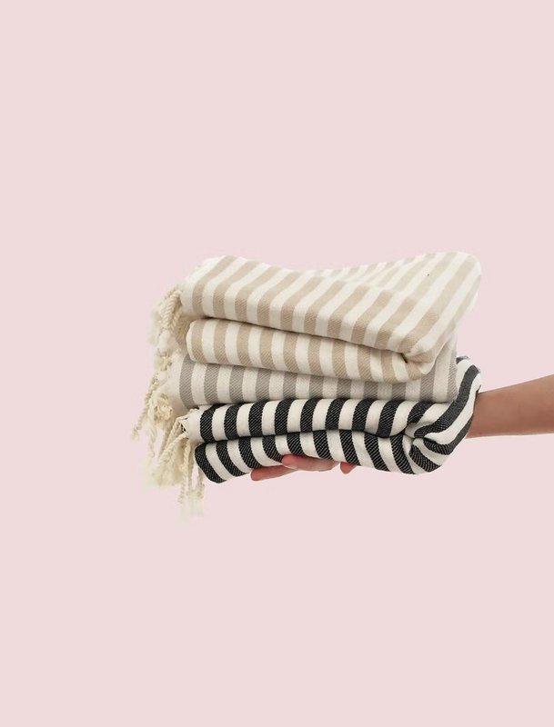 100 x Striped Towel Set 🥳 Bestseller