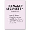 Postkarte "Teenager abzugeben"