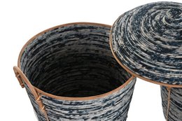 CESTA SET 3 RATAN 56X51X62 NOIR DC196243