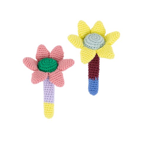 Gehaakte rammelaars bloemen