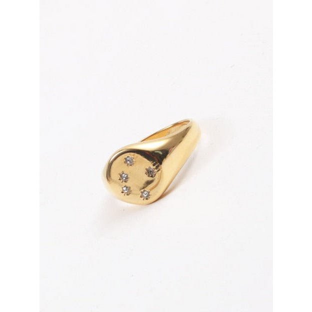 Cade - Constellation Night Star Signet guldring