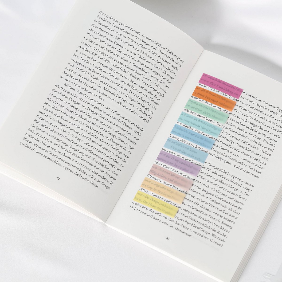 Misty Mint  | Ordinate Sticky Notes | Transparent Haftnotizen zum Markieren | Haftstreifen | Bürobedarf