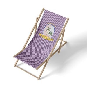 Customizable Palm Tree Striped Deckchair