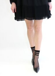 Calcetines voile transparente resistente - Be a Neo Queen - Negro