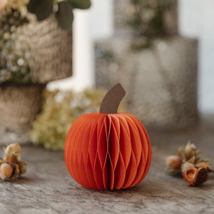 Pumpkin round from paper - orange