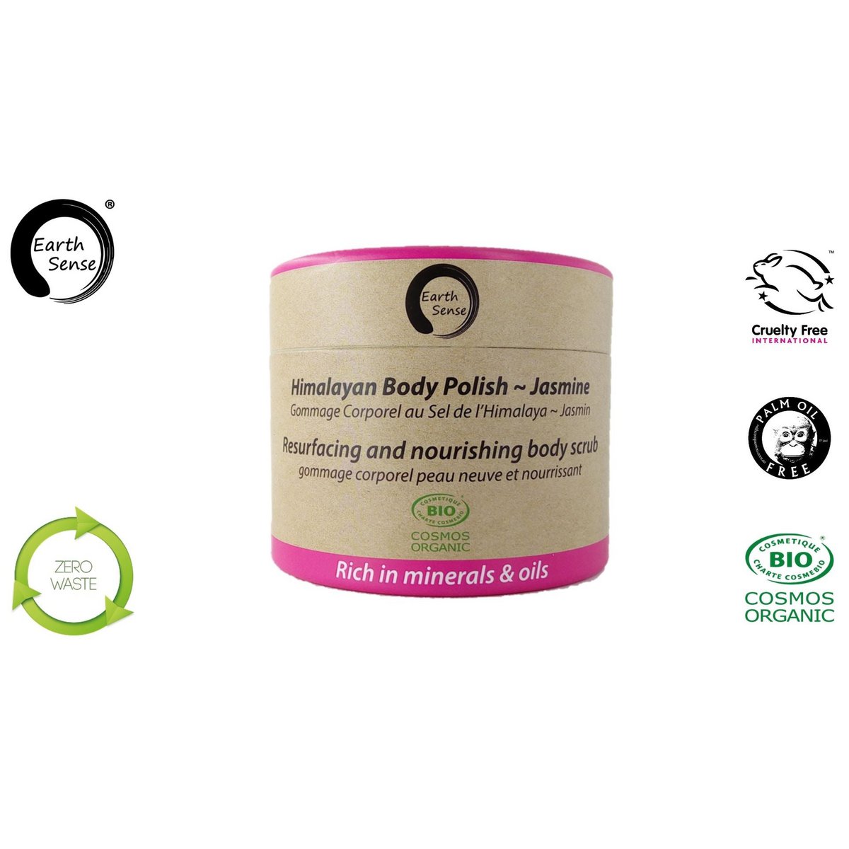 Organiczny Certyfikowany Polski złuszczanie - Jasmine - 200 ml - 100% recyklingowe opakowanie papierowe 1 kawałek