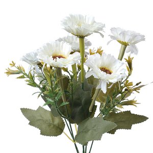 Artificial flower 30 cm white plastic