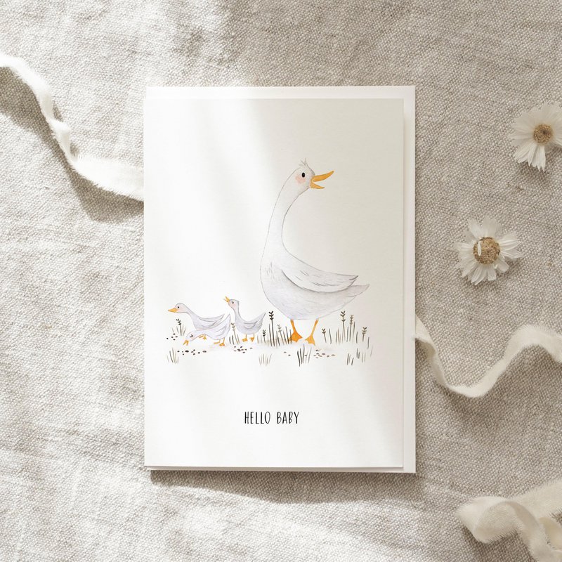 Wenskaart · Hallo schatje | gans