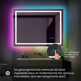 RGB-spiegel Lumoire Matrix horizontaal 120 cm