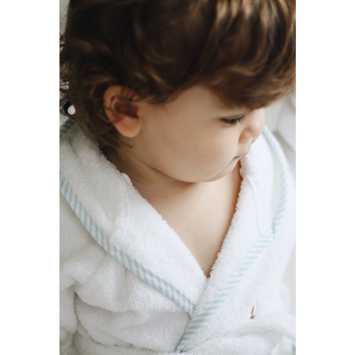 Bobbi Bathrobe - Pale blue stripe - Pale Blue Stripe