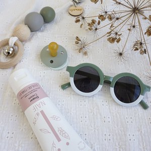 Sonnenbrille | Sonnenbrille | Oliv - Weiß