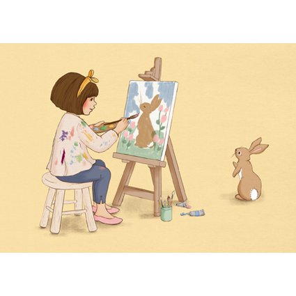 Artista de belleza de postal