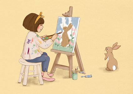 Postcard Belle Artist