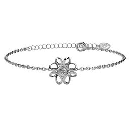 Påskelilje armbånd - sølv og krystal