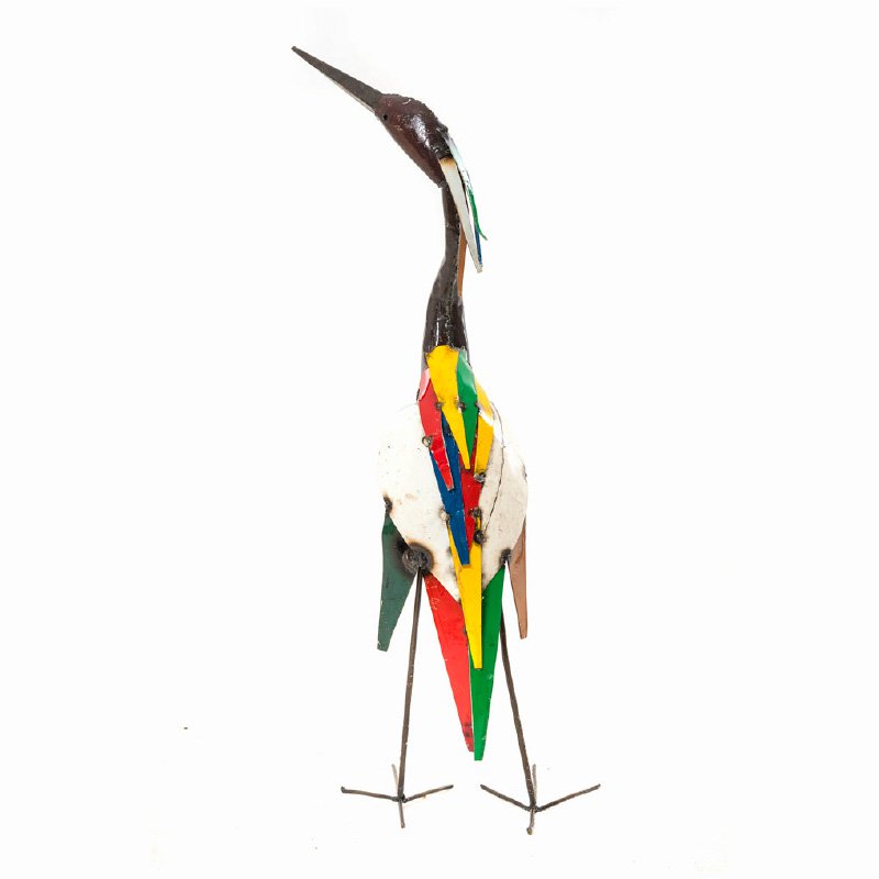 METAAL KLEURRIJKE REIGER MEDIUM