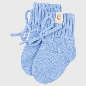 Der Baby Bootie Hellblau | Merinowolle und Kaschmir
