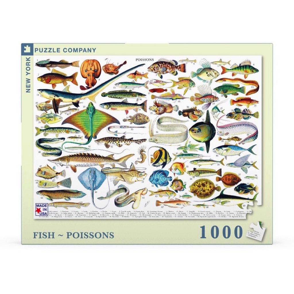 New York Puzzle Company Puzzle Fish ~ Poissons - 1000 pieces