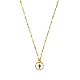 Halskette Tigerauge Ring - Gold