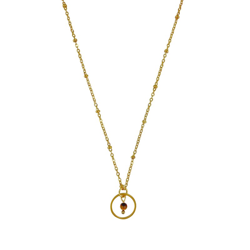 Halskette Tigerauge Ring - Gold