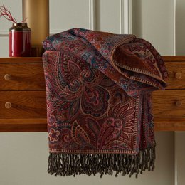 Oosterse rode FARAH plaid