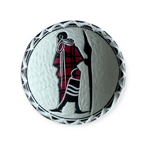 Mini Round Bowl Masai Kisii stone Black/White