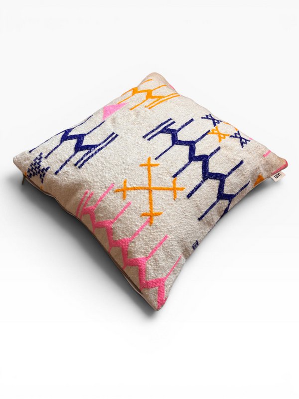 LEI! Kissen - Kleurrijke lijn - 60 x 60