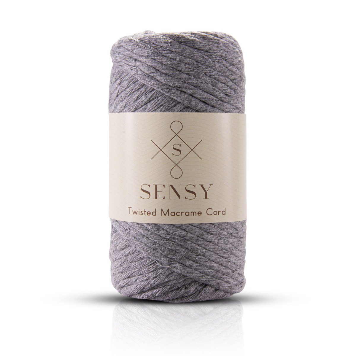 Sensy Premium 3 mm - cordoncino macramè a filo singolo in cotone riciclato al 100%.