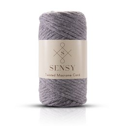 Sensy Premium 3 mm - cordoncino macramè a filo singolo in cotone riciclato al 100%.