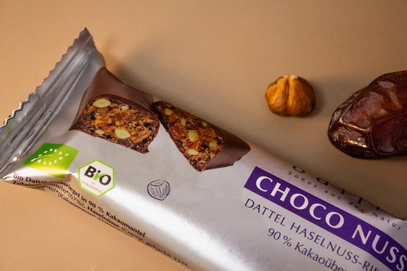 Choko Nuss Bio Dattel-Haselnussriegel