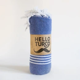 BEACH BOYS Blue Turkish Towel - Your Perfect Beach Companion