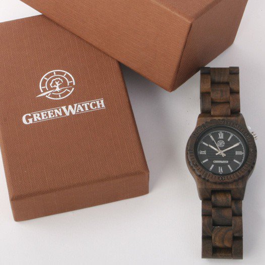 Greenwatch | Nova | Houten Horloge Dames | Ebbenhout