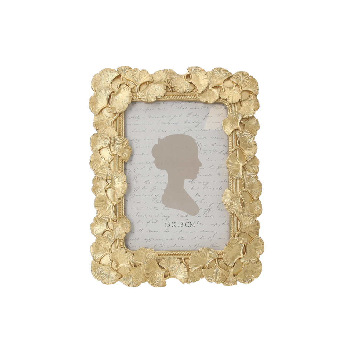 Decorative gold gray resin photo frame 27.5x32 cm