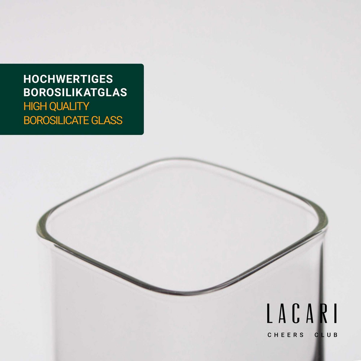 Set bicchieri angolari (2 pezzi) | Alta qualità ed elegante | Per bevande calde e fredde