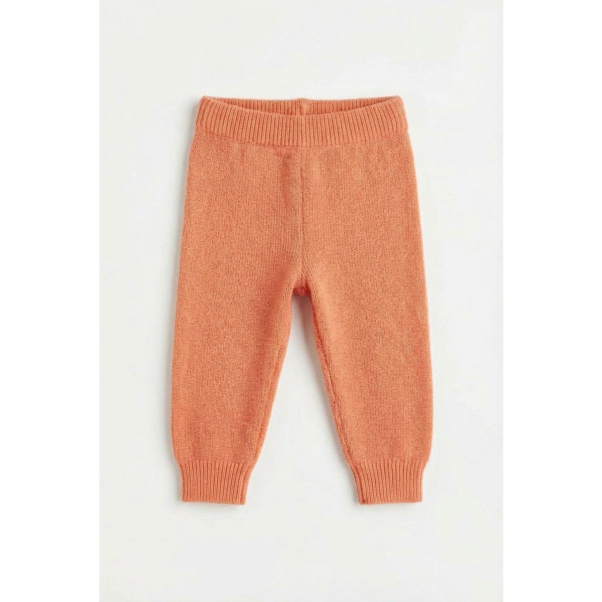 Merinowol gebreid baby broekje - Peach Fuzz
