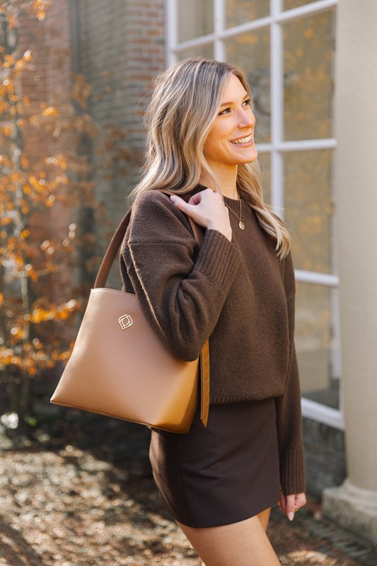 Bucket Bag Nila Apple Leather Camel