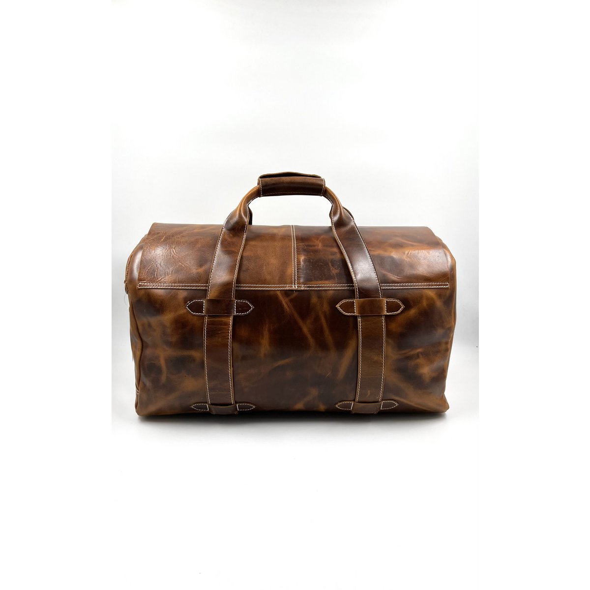 Handgefertigte „Crazy Horse“-Reisetasche aus Leder – handgefertigter Vintage-Weekender mit gealtertem Patina-Effekt