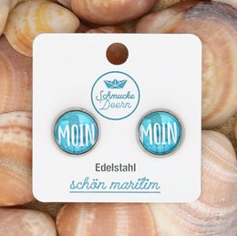 Boucles d'oreilles en acier inoxydable Moin