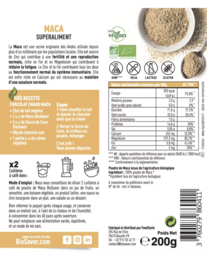 MACA EN POUDRE - 200G - ERGÄNZUNG DER NAHRUNGSMITTEL