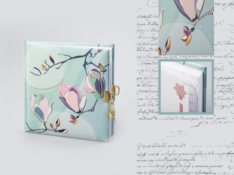 Rosa Luxus-Wellness-Geschenkbox: Magnolie