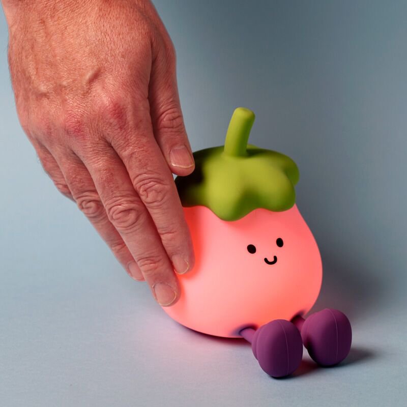 Veilleuse et support de téléphone Miss Aubergine