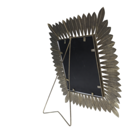 Large gold leaves metal photo frame 40x20x45 cm