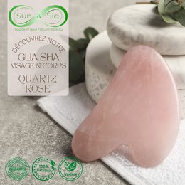 ThermoConfort Eye Mask og Rose Quartz Gua Sha Kit – Termoterapi – Essential Beauty Accessories – Natural Stone – Lifting Tool