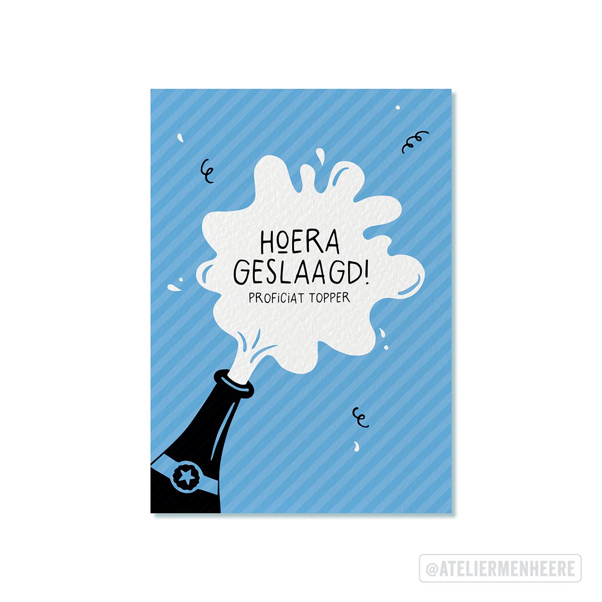 Ansichtkaart | Hoera, geslaagd!