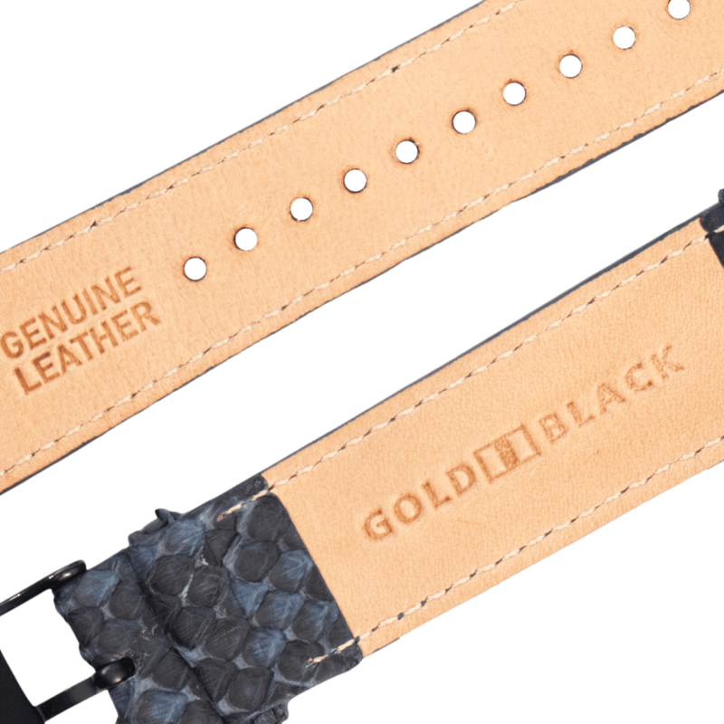 Cinturino per Apple Watch Python blu navy (adattatore nero)