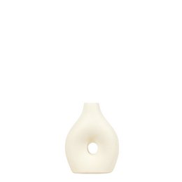 Keramikvase Trendy White - Mittel - 13 cm