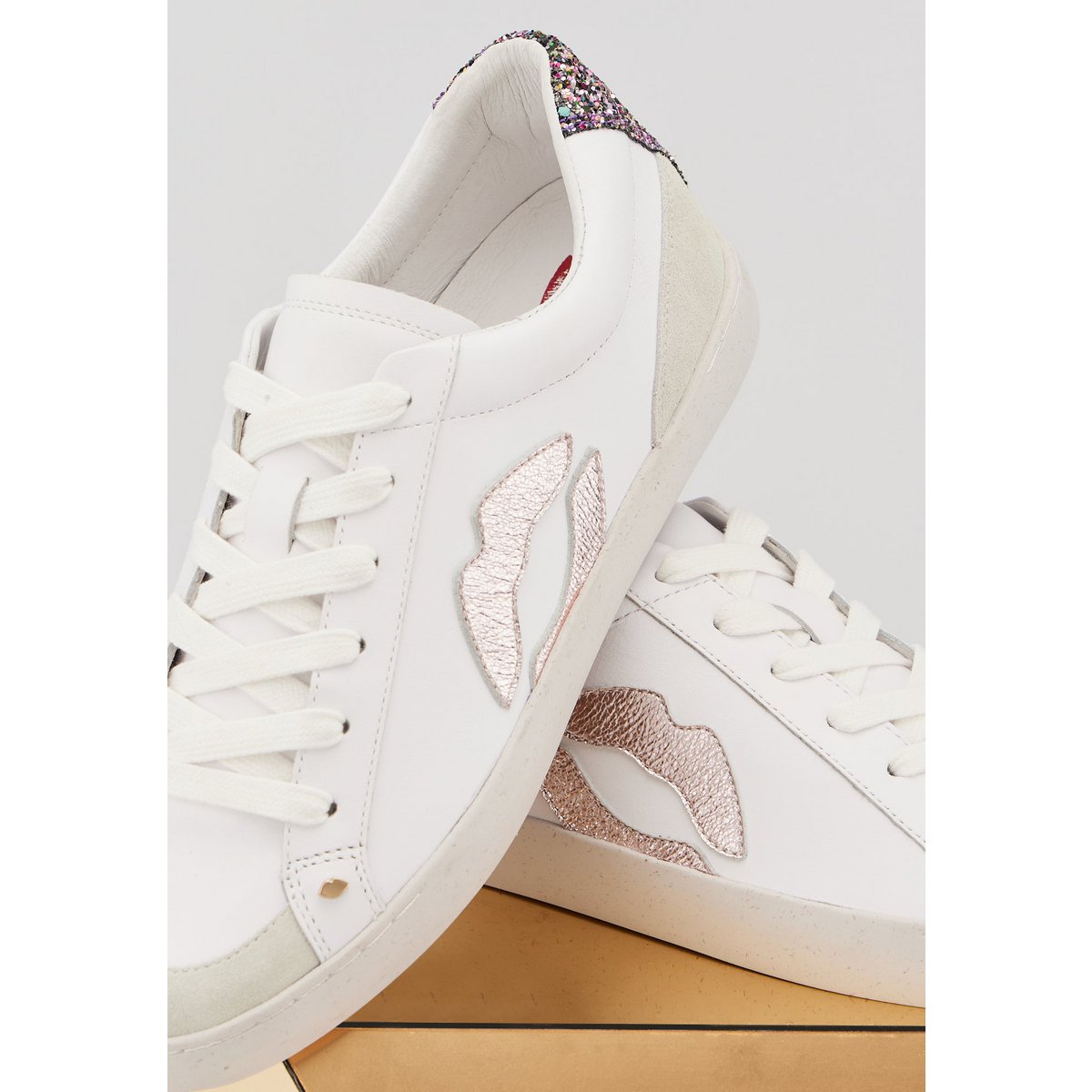 Colette-Blanc Rose Gold Glitter