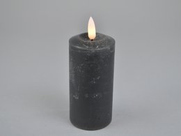 LED-Kerze, schwarz, D5xH10cm