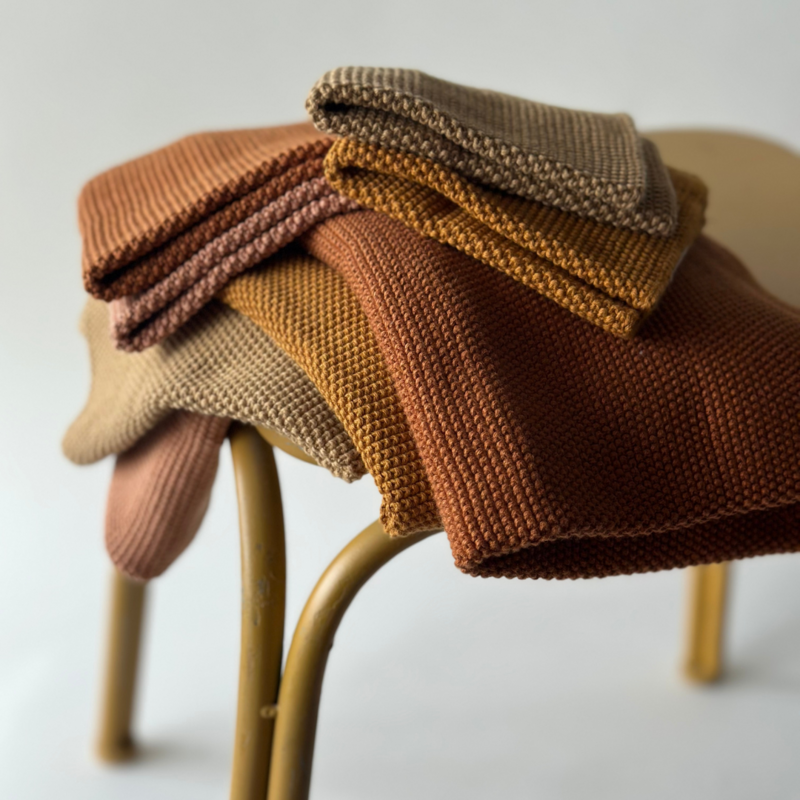 Knitted Kitchen Towel – Solid – Cafe Creme